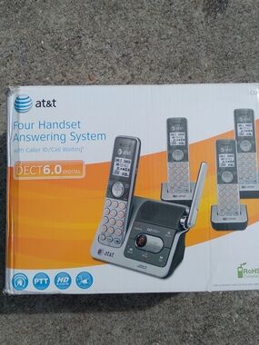 AT&T Four-Handset DECT 6.0 Cordless Phone System in Silver/Gray